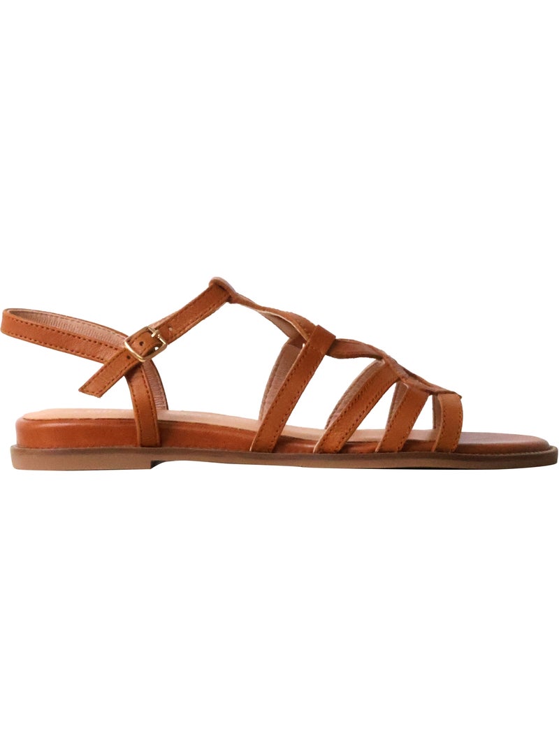 Sandales Cuir Emilie Karston Sabine Camel - Kiabi