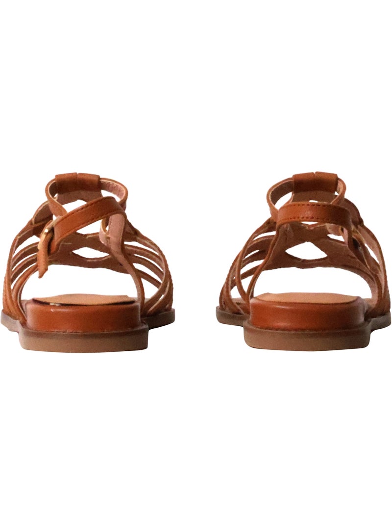 Sandales Cuir Emilie Karston Sabine Camel - Kiabi