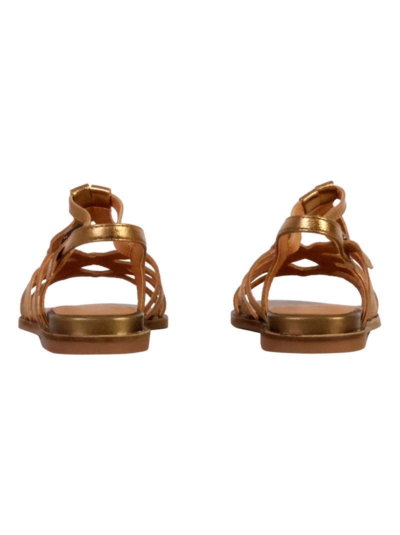 Sandales Cuir Emilie Karston Sabine Doré/or - Kiabi