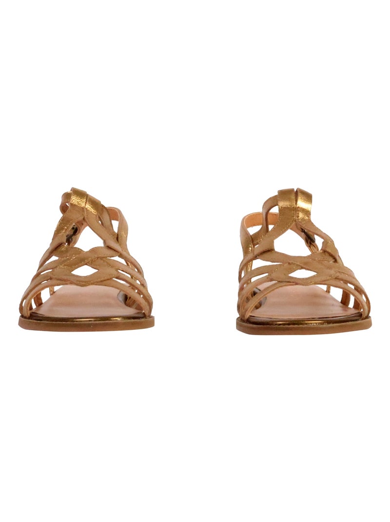 Sandales Cuir Emilie Karston Sabine Doré/or - Kiabi