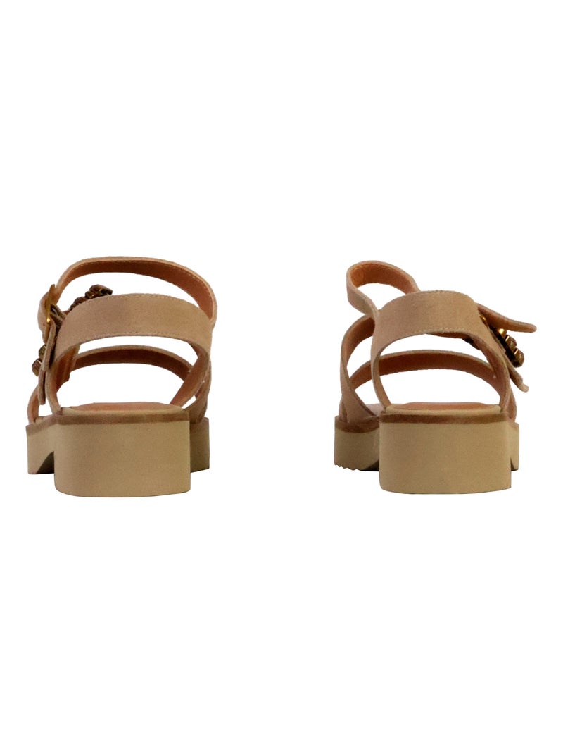 Sandales Cuir Emilie Karston Valancia Beige - Kiabi