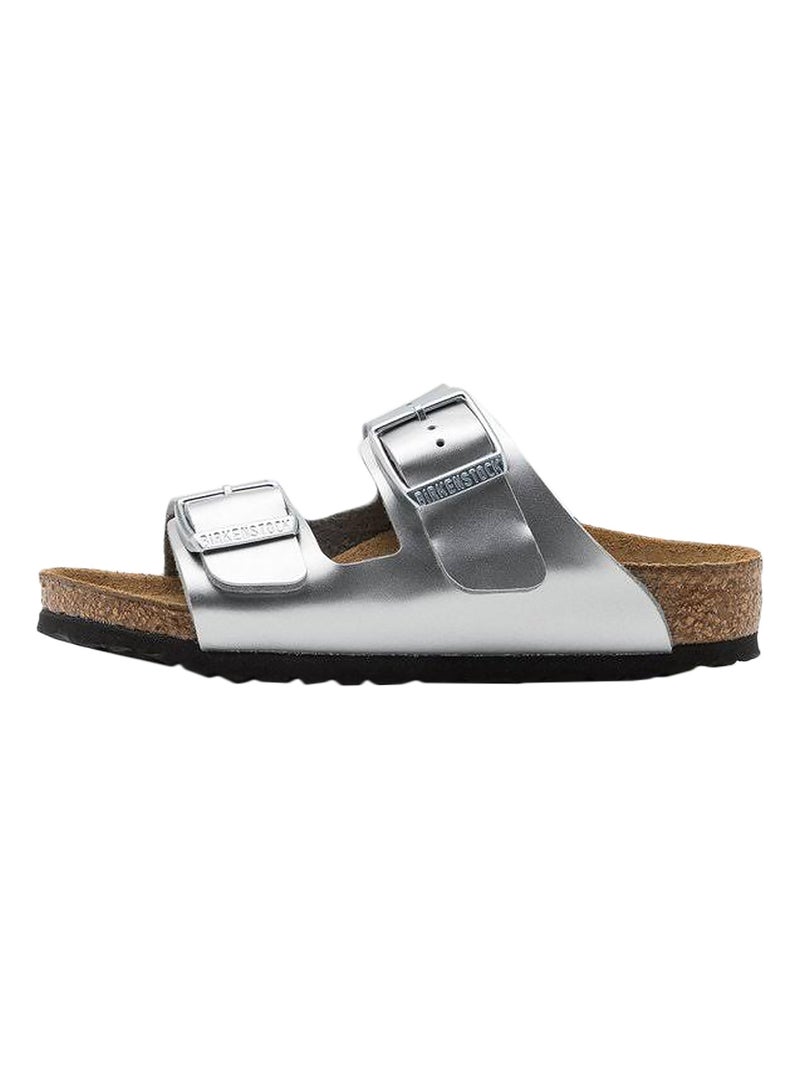 Sandales Cuir Enfant Birkenstock Arizona Gris - Kiabi
