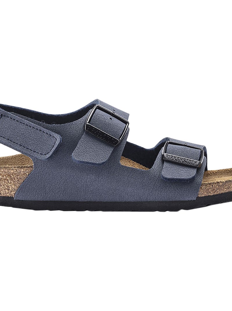 Sandales Cuir Enfant Birkenstock Milano Bleu - Kiabi