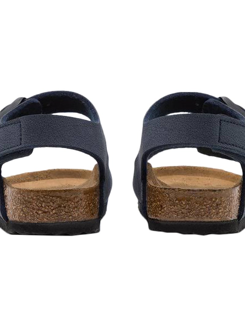 Sandales Cuir Enfant Birkenstock Milano Bleu - Kiabi