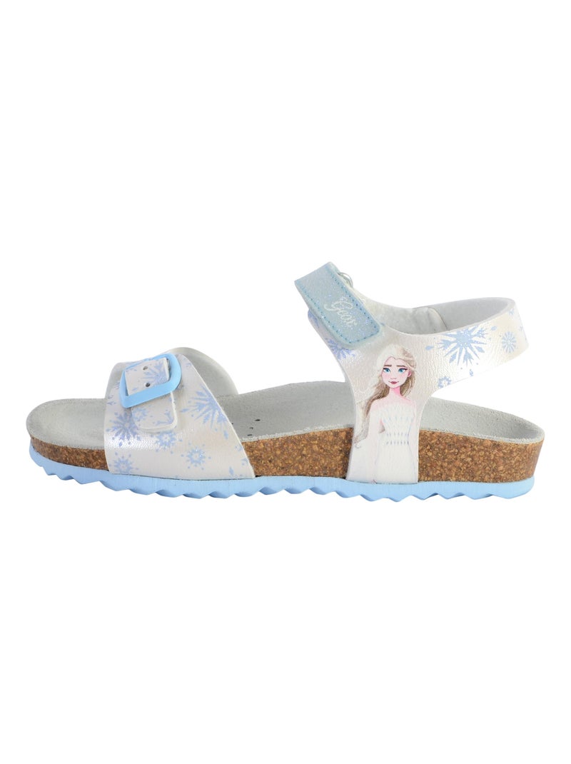 Sandales Cuir Enfant Geox Adriel Blanc - Kiabi