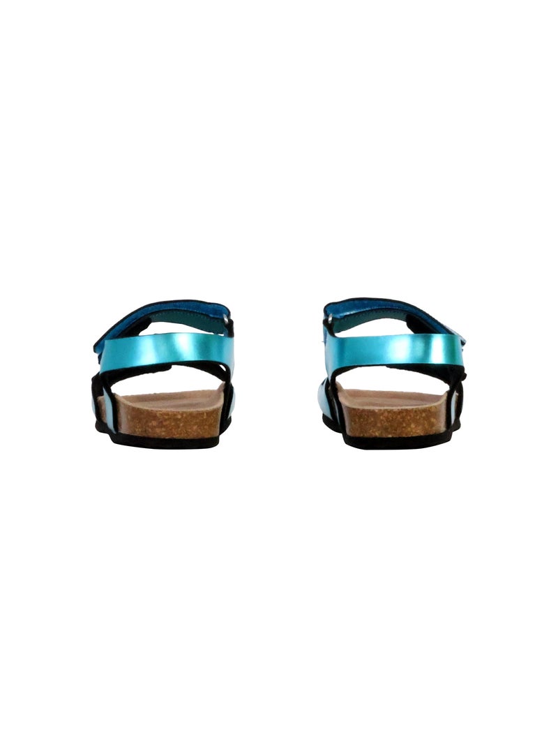 Sandales Cuir Enfant Geox Adriel Bleu - Kiabi