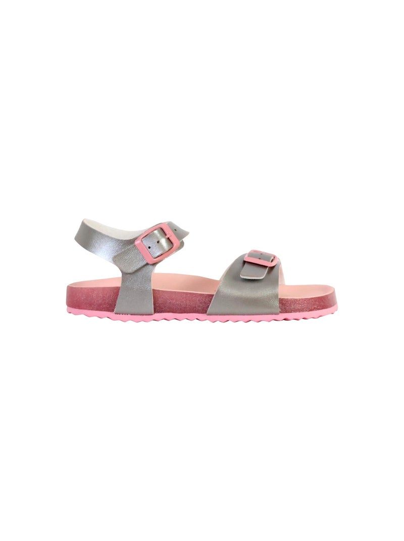 Sandales Cuir Enfant Geox Adriel Gris - Kiabi