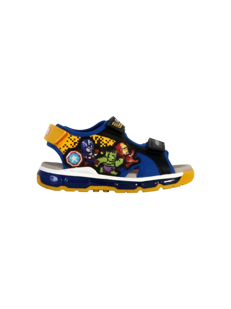 Sandales Cuir Enfant Geox Android Noir - Kiabi