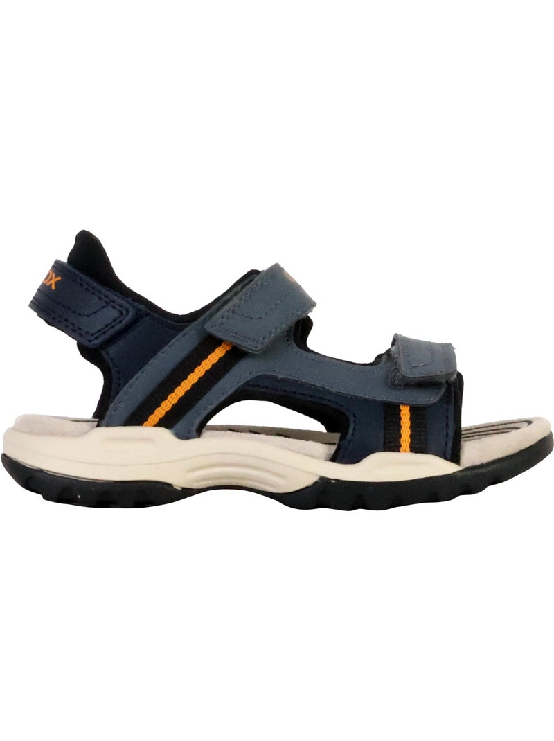Sandales Cuir Enfant Geox Borealis Bleu marine - Kiabi