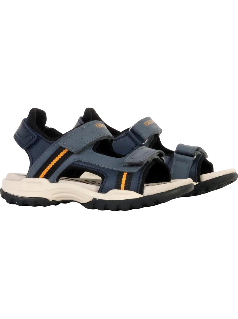Sandales Cuir Enfant Geox Borealis Bleu marine - Kiabi