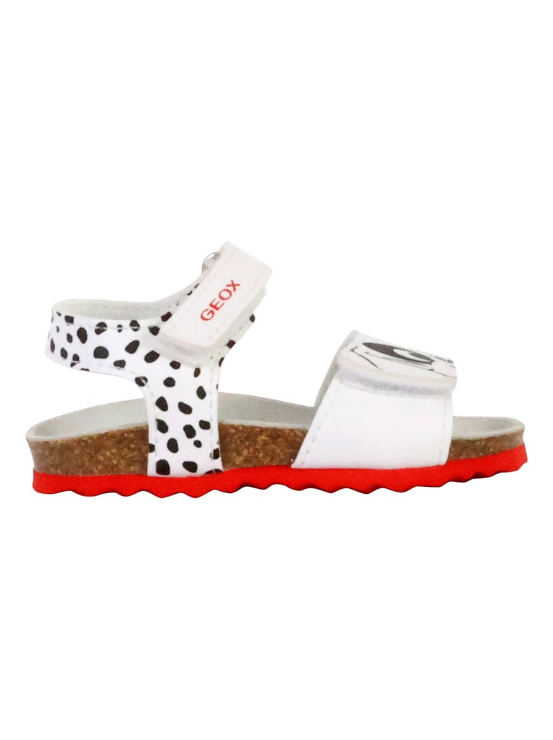 Sandales Cuir Enfant Geox Chalki Blanc - Kiabi