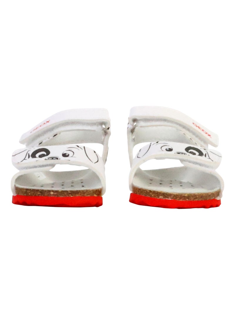 Sandales Cuir Enfant Geox Chalki Blanc - Kiabi