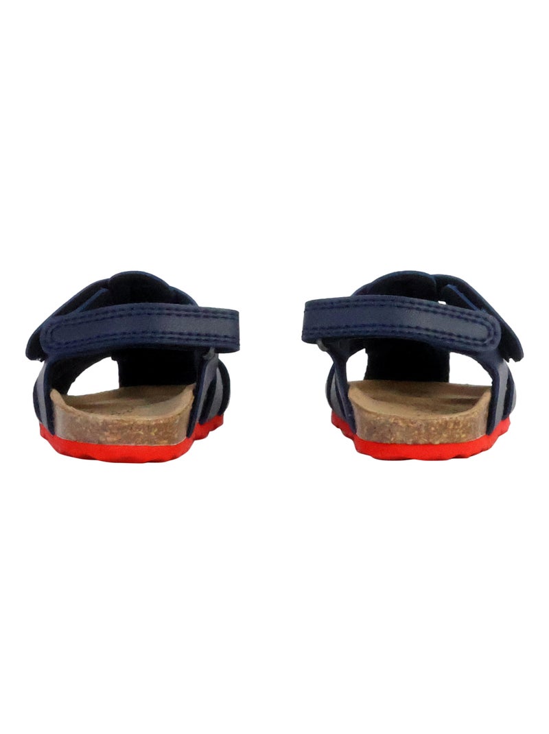 Sandales Cuir Enfant Geox Chalki Bleu - Kiabi