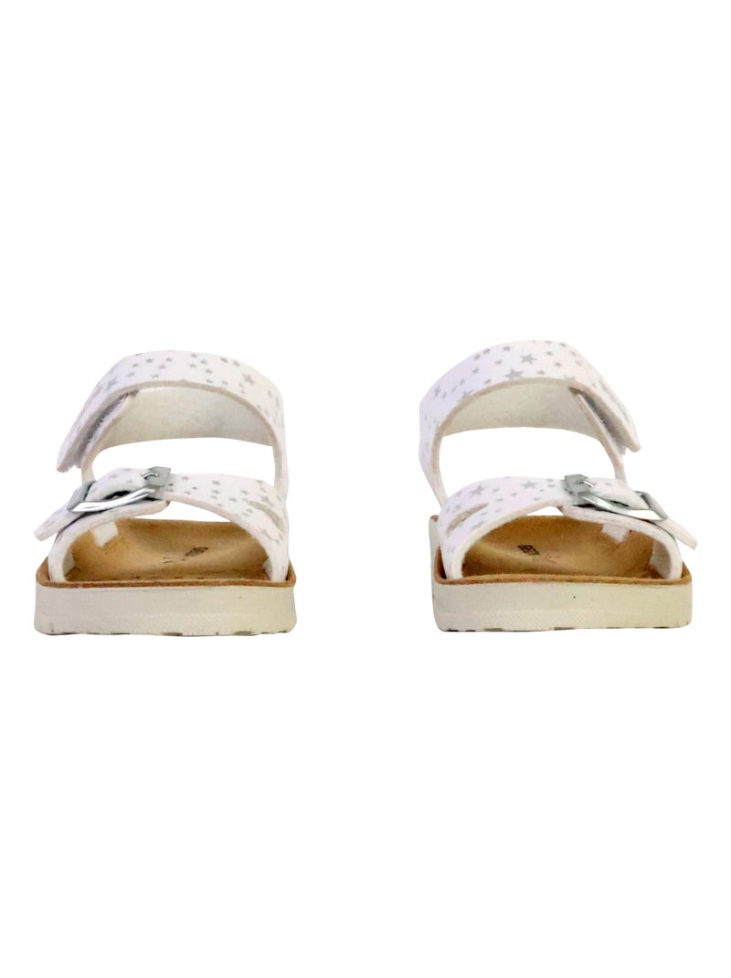 Sandales Cuir Enfant Geox Costarei Blanc - Kiabi