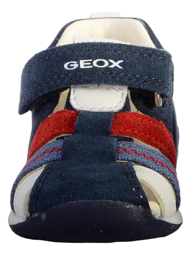 Sandales Cuir Enfant Geox Each Bleu - Kiabi