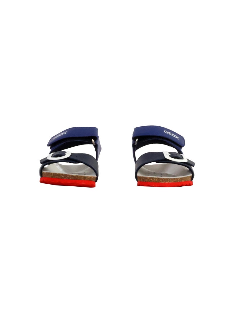 Sandales Cuir Enfant Geox Ghita Bleu - Kiabi