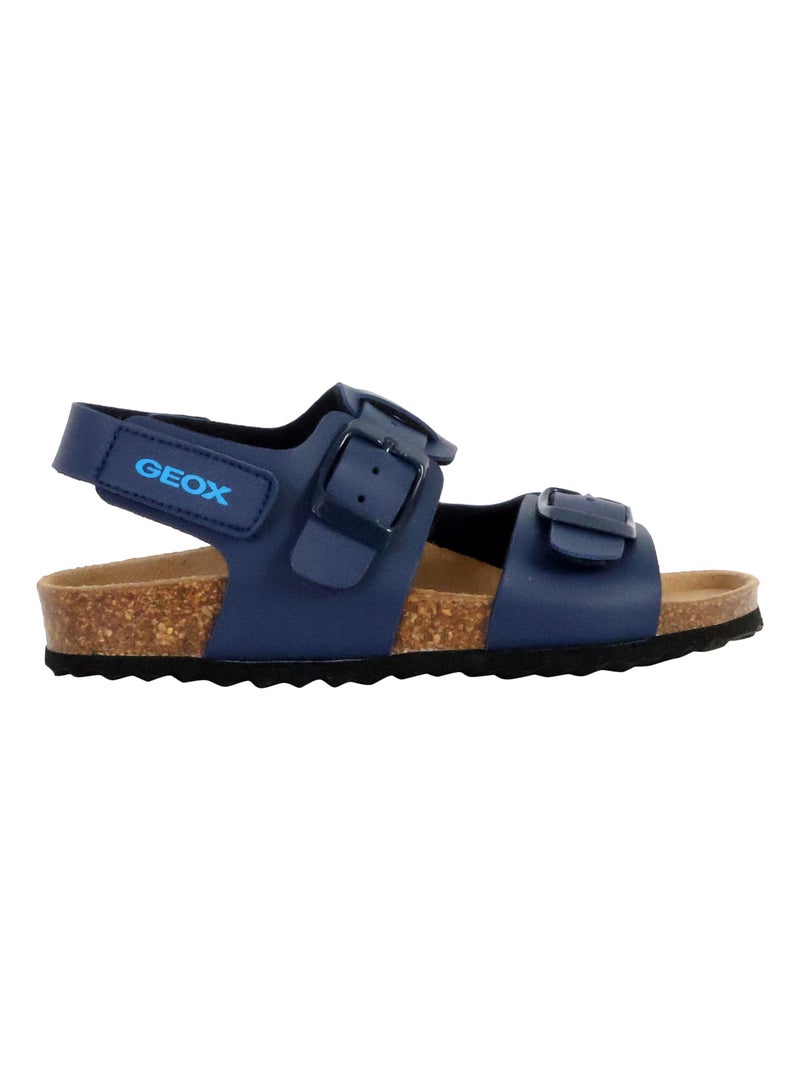 Sandales Cuir Enfant Geox Gita Bleu - Kiabi