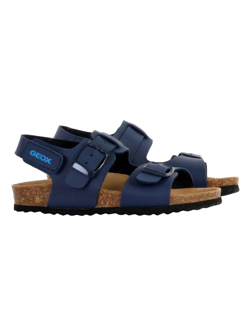 Sandales Cuir Enfant Geox Gita Bleu - Kiabi