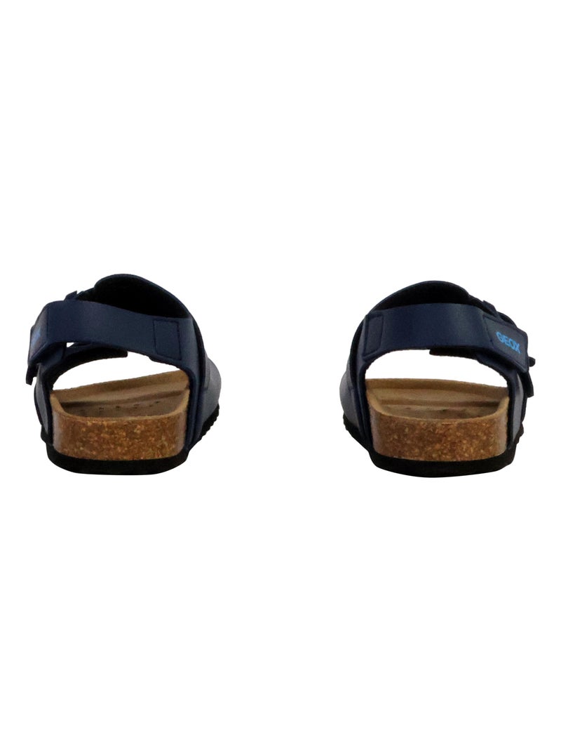 Sandales Cuir Enfant Geox Gita Bleu - Kiabi