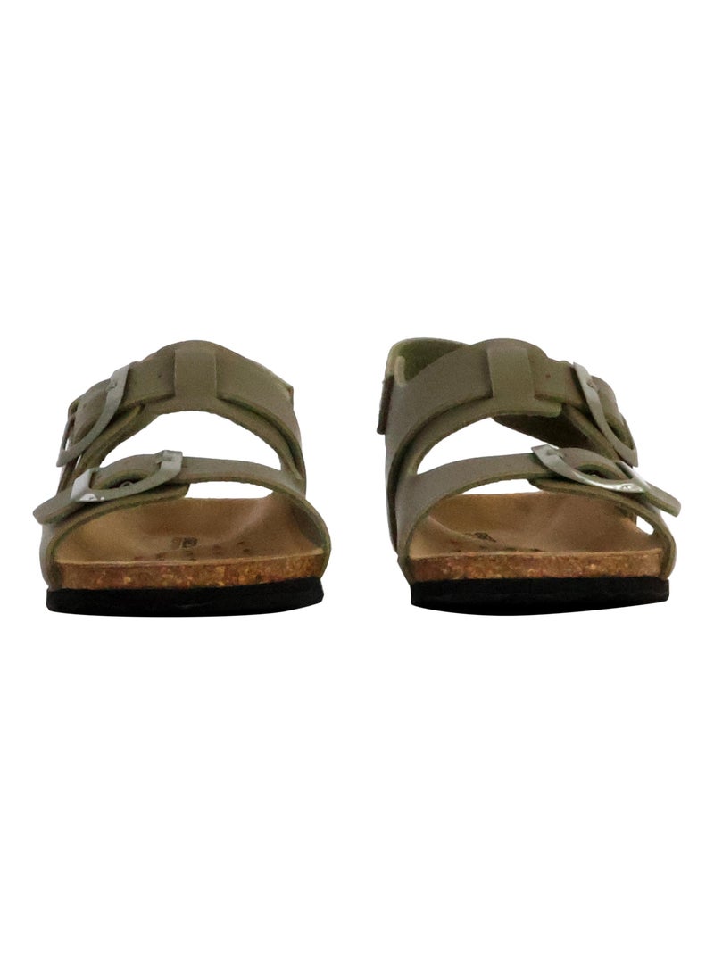 Sandales Cuir Enfant Geox Gita Vert - Kiabi