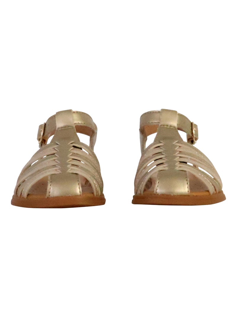 Sandales Cuir Enfant Geox Karly Gris - Kiabi