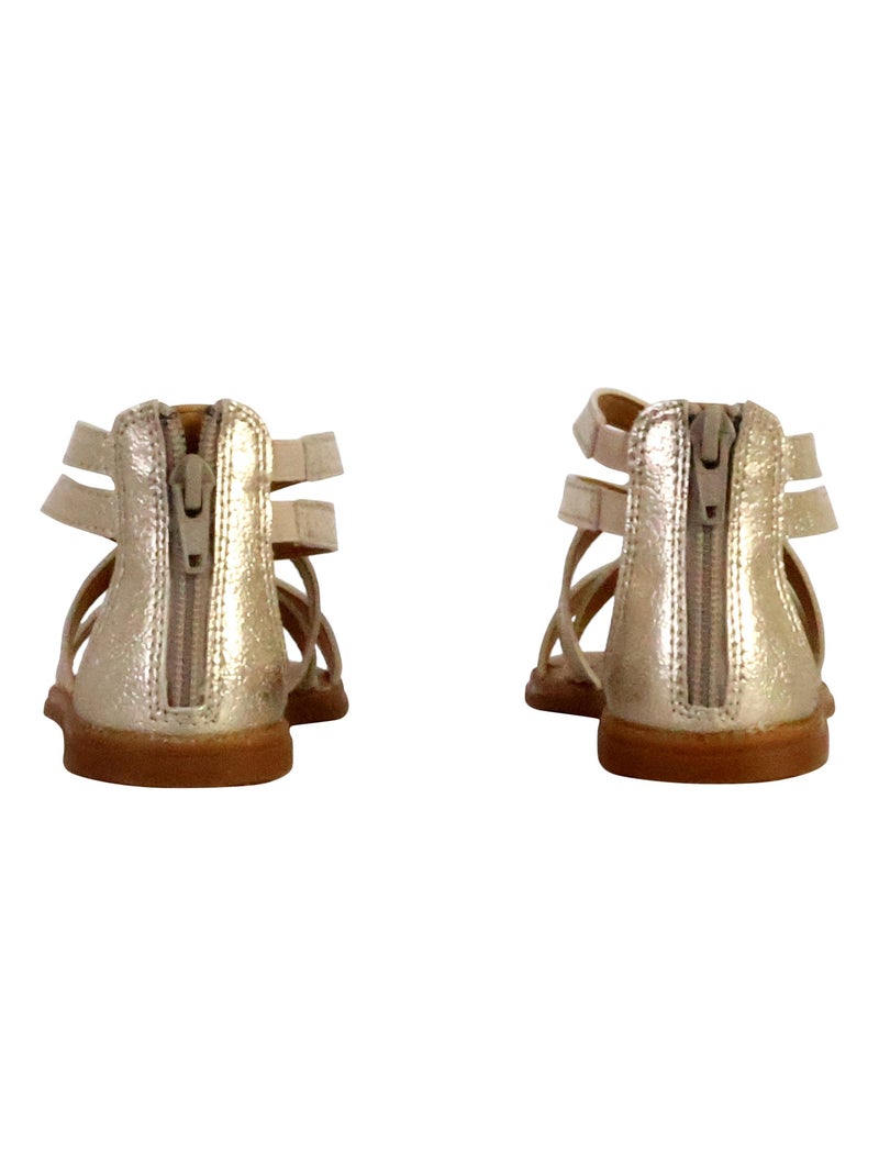 Sandales Cuir Enfant Geox Karly Gris - Kiabi