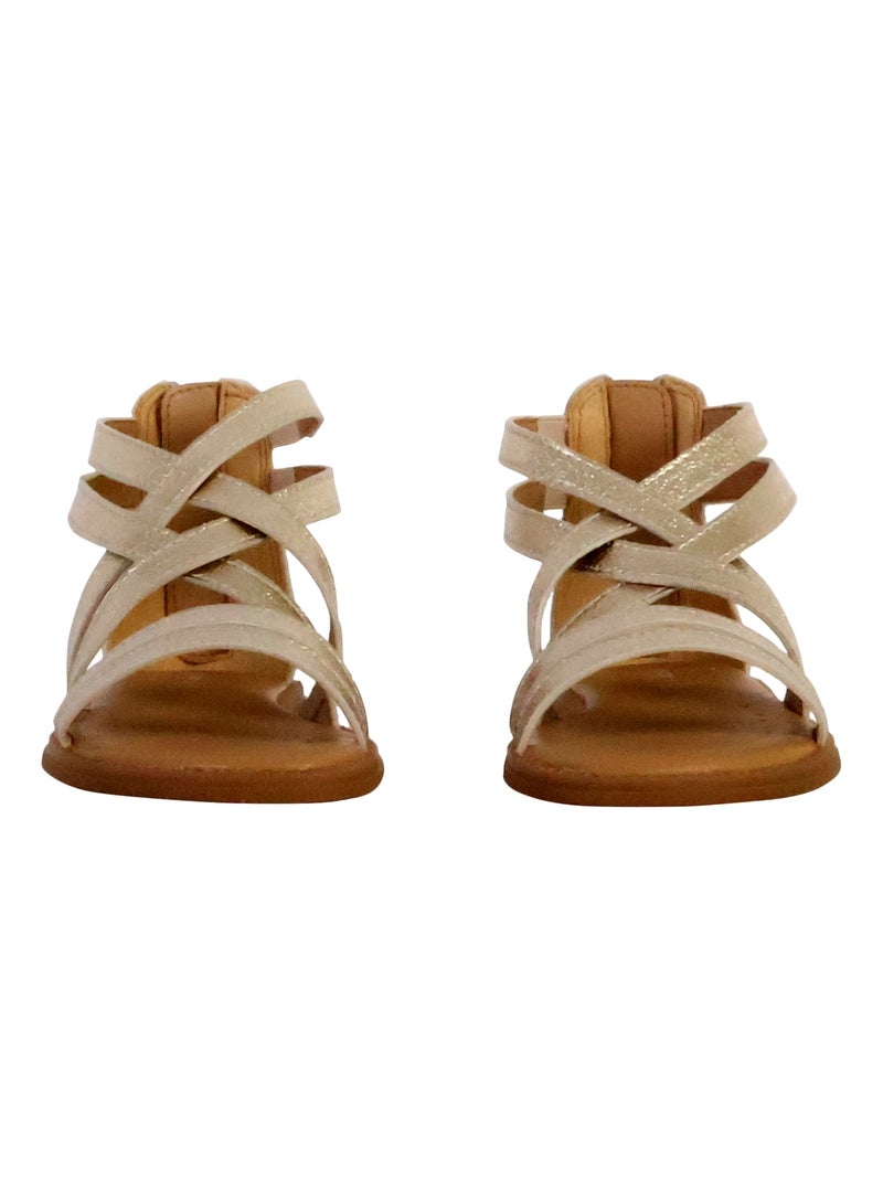 Sandales Cuir Enfant Geox Karly Gris - Kiabi