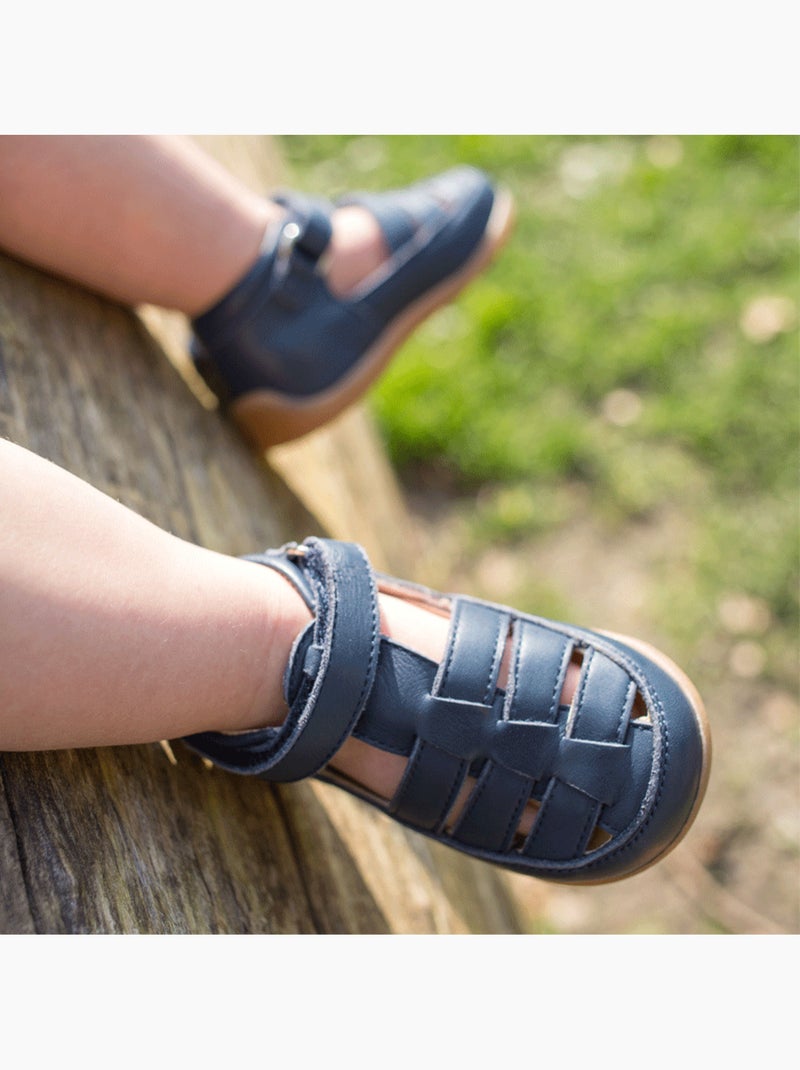 Sandales cuir enfant Rocky Bleu - Kiabi