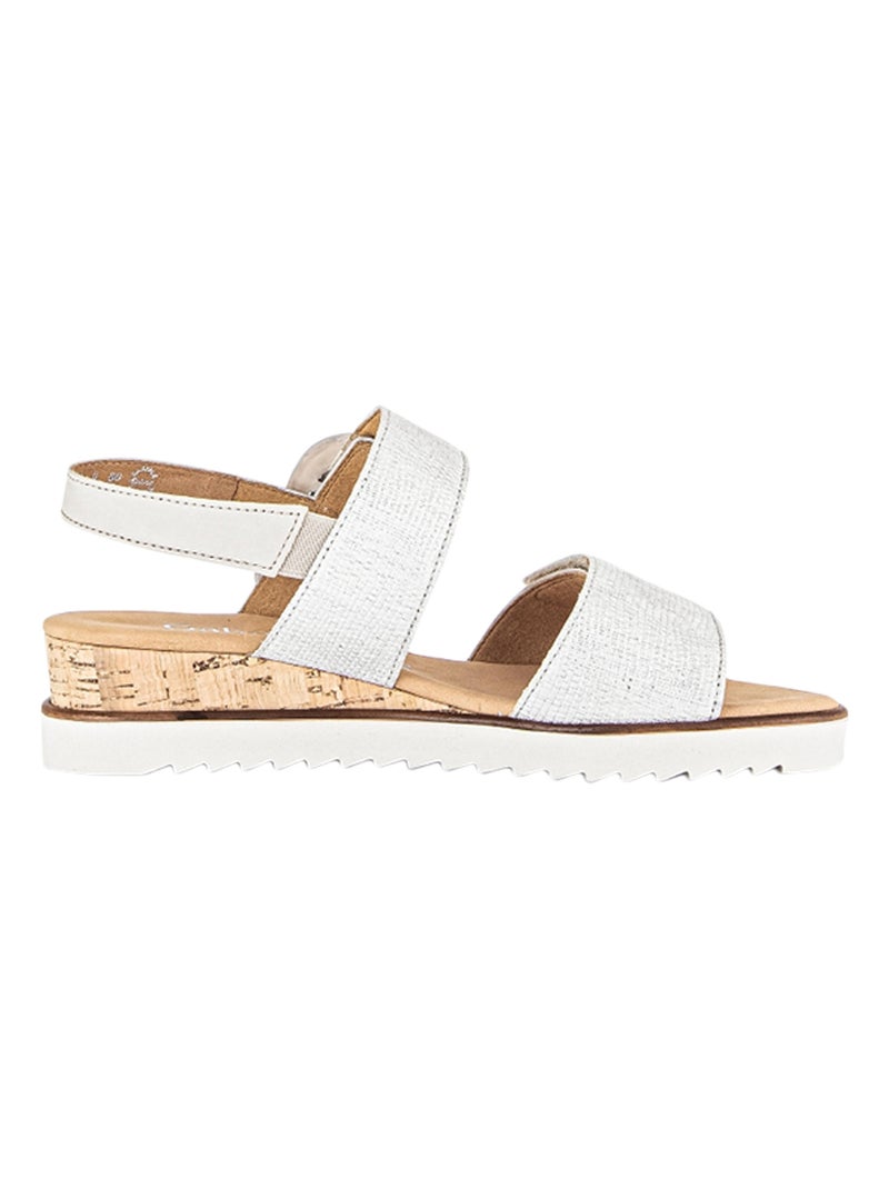 Sandales Cuir Gabor Nappa Blanc - Kiabi