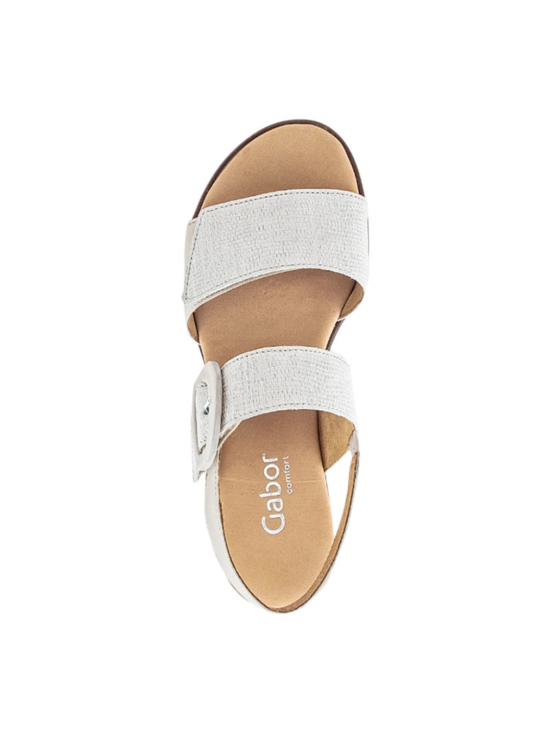 Sandales Cuir Gabor Nappa Blanc - Kiabi