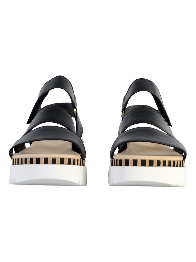 Sandales Cuir Gabor Nappa Noir - Kiabi