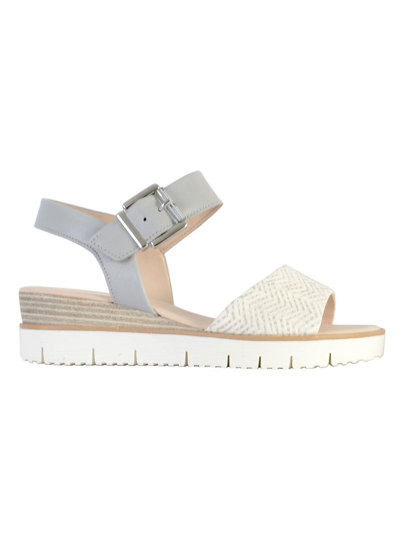 Sandales Cuir Gabor Pinto Gris - Kiabi