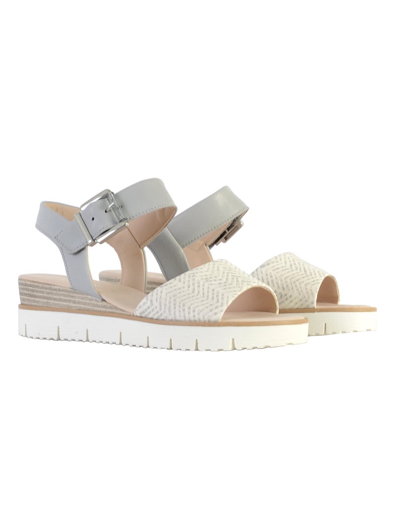 Sandales Cuir Gabor Pinto Gris - Kiabi