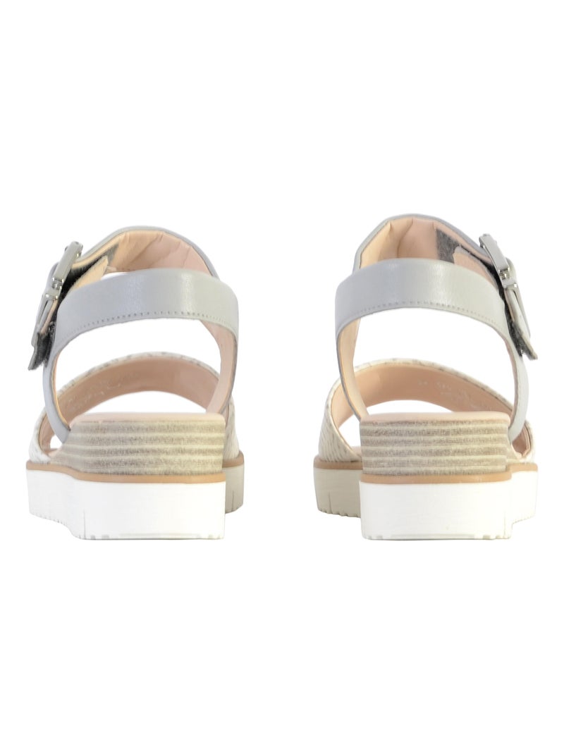 Sandales Cuir Gabor Pinto Gris - Kiabi