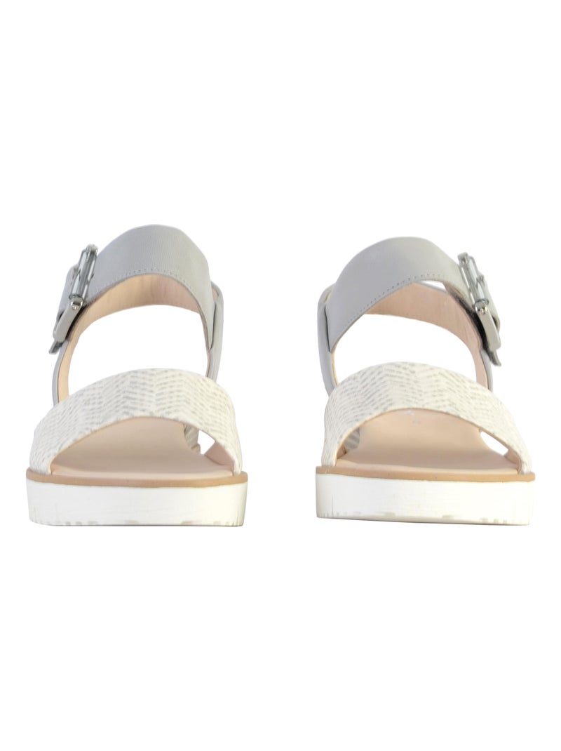 Sandales Cuir Gabor Pinto Gris - Kiabi