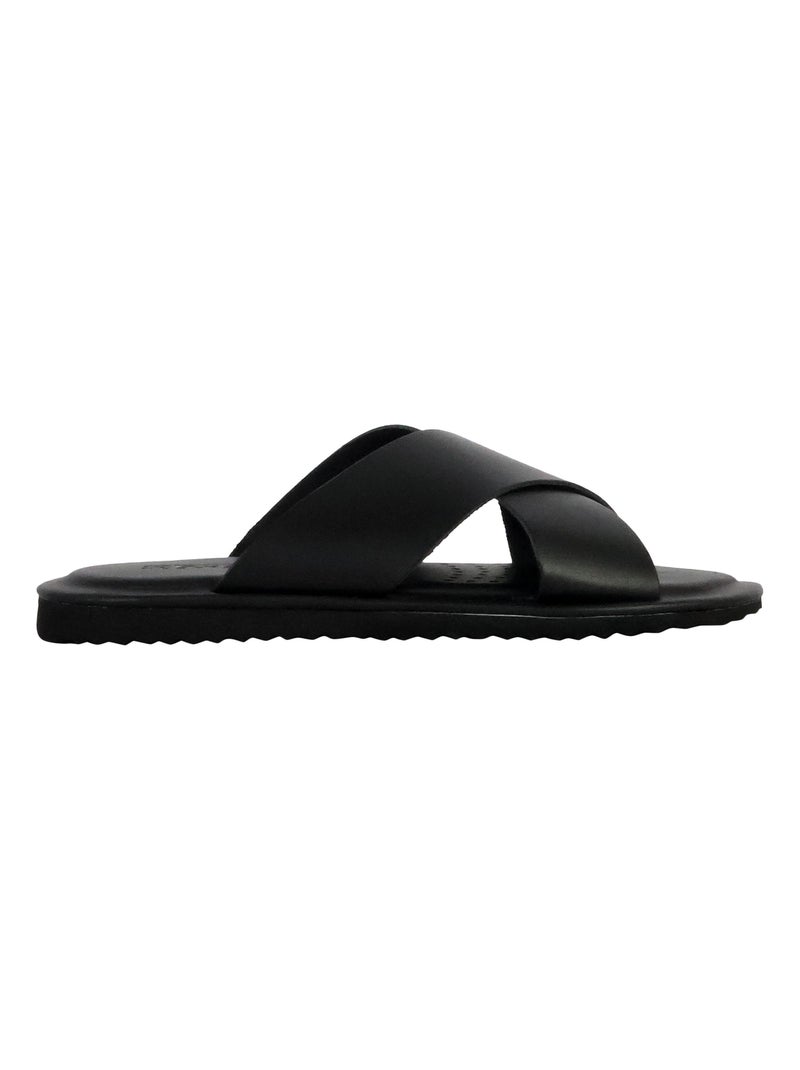 Sandales Cuir Geox Erice Noir - Kiabi