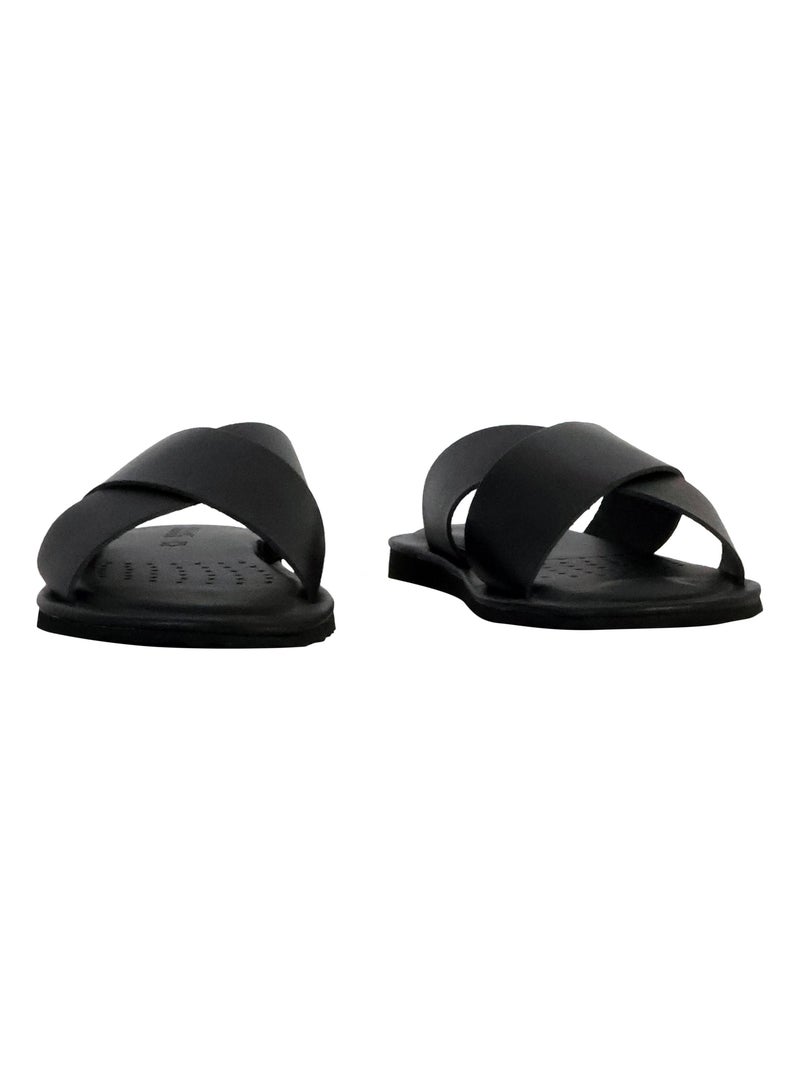 Sandales Cuir Geox Erice Noir - Kiabi