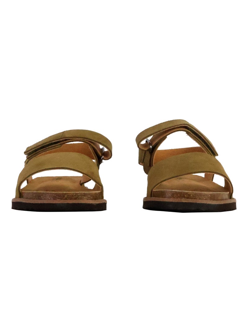 Sandales Cuir Geox Leuca Vert forêt - Kiabi