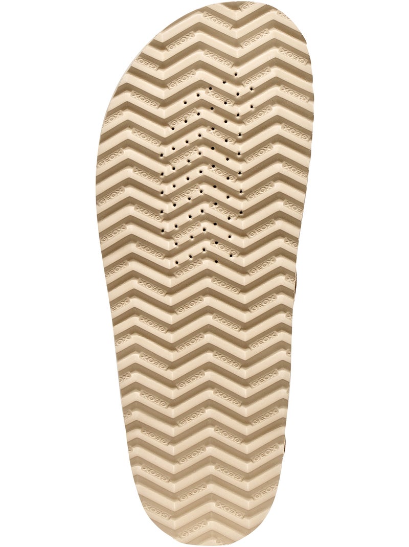 Sandales Cuir Geox Sandybett Beige - Kiabi