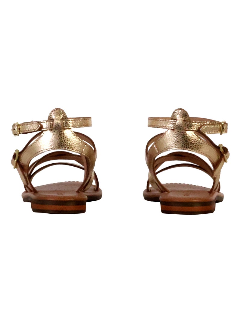 Sandales Cuir Geox Sozy Doré/or - Kiabi