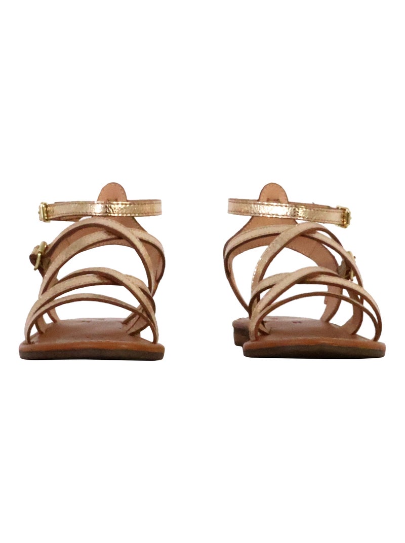 Sandales Cuir Geox Sozy Doré/or - Kiabi