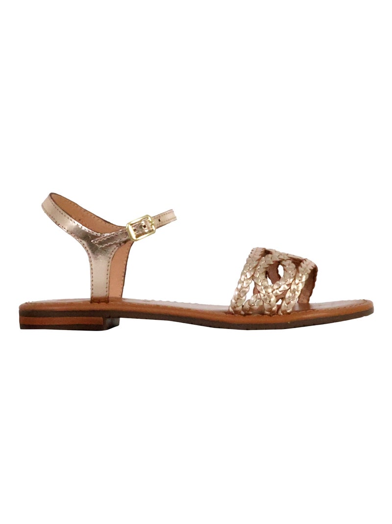 Sandales Cuir Geox Sozy Doré/or - Kiabi
