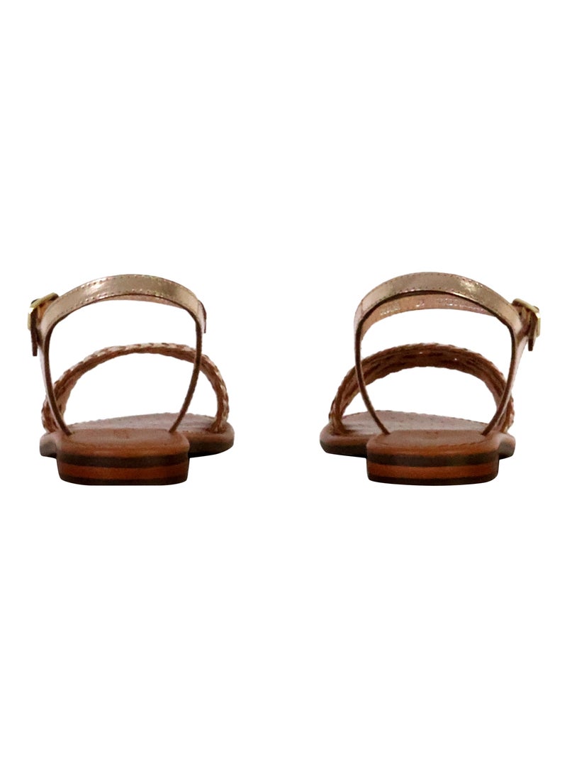 Sandales Cuir Geox Sozy Doré/or - Kiabi