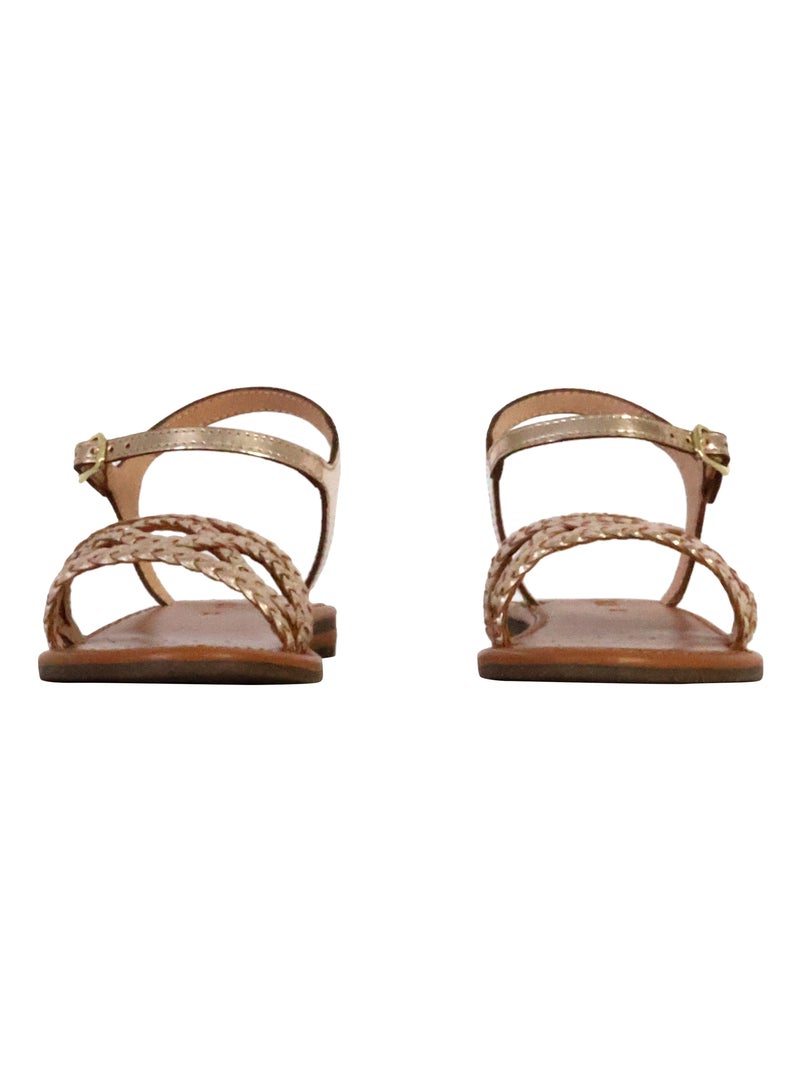 Sandales Cuir Geox Sozy Doré/or - Kiabi