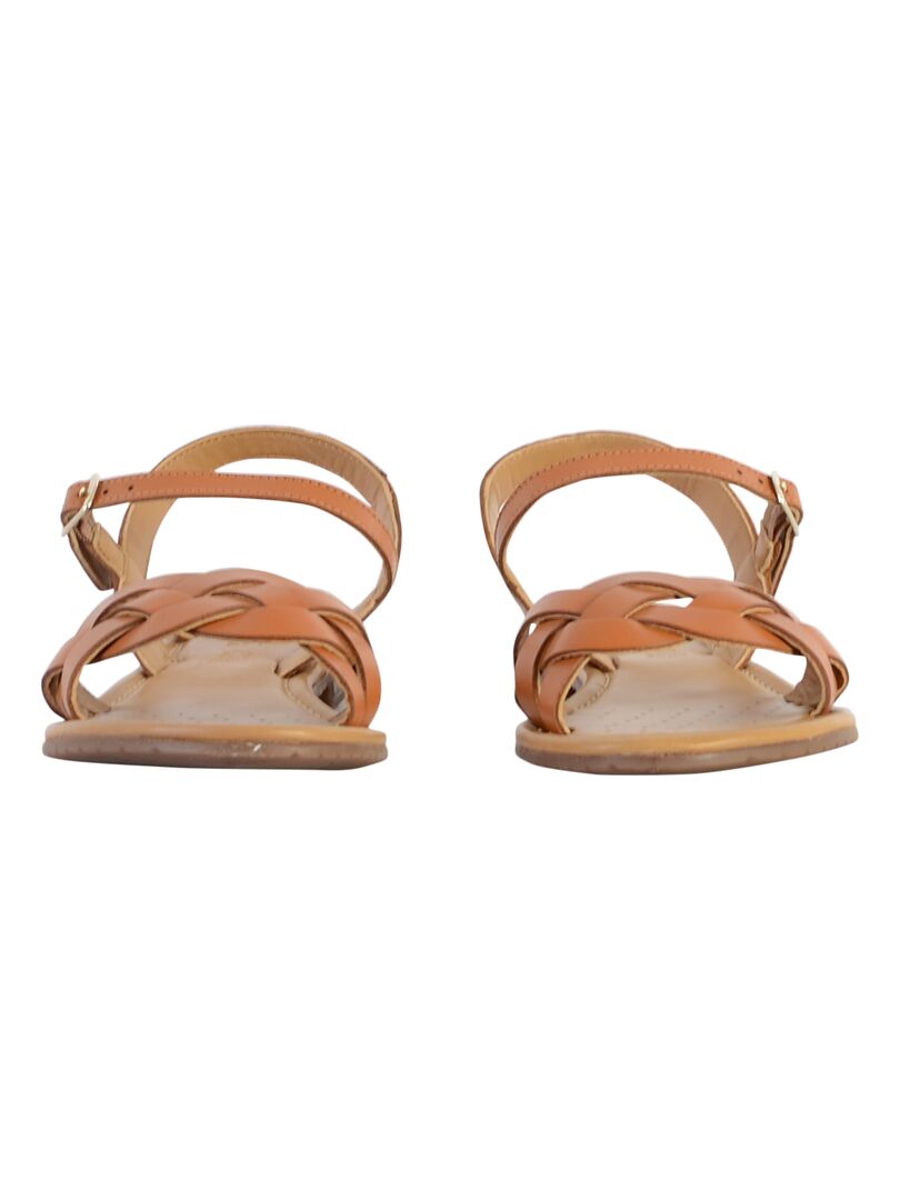Chaussures GEOX En Cuir Marron Taille 38 - Confortables Et Stylées - Occasion En Bon état