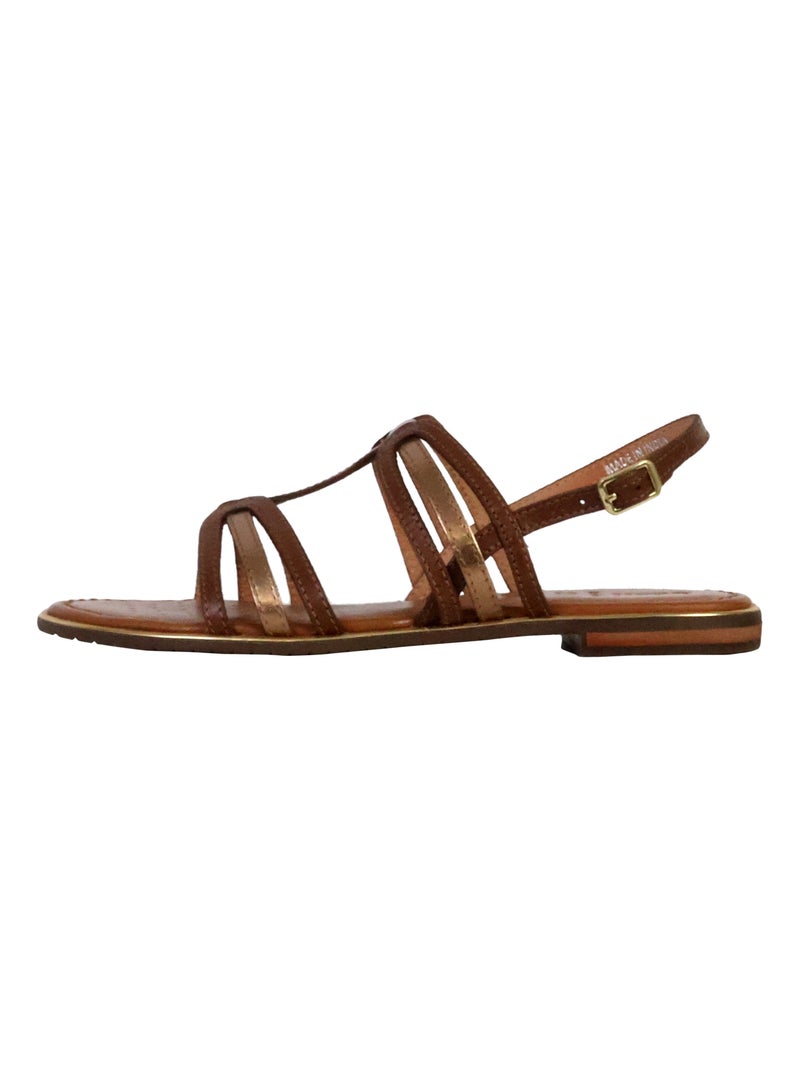 Sandales Cuir Geox Sozy Plus Camel - Kiabi
