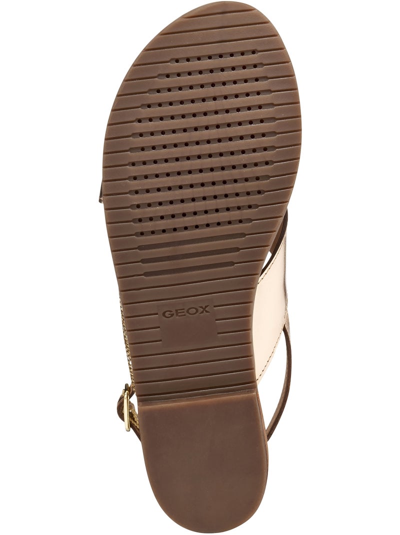 Sandales Cuir Geox Sozy Plus Doré - Kiabi