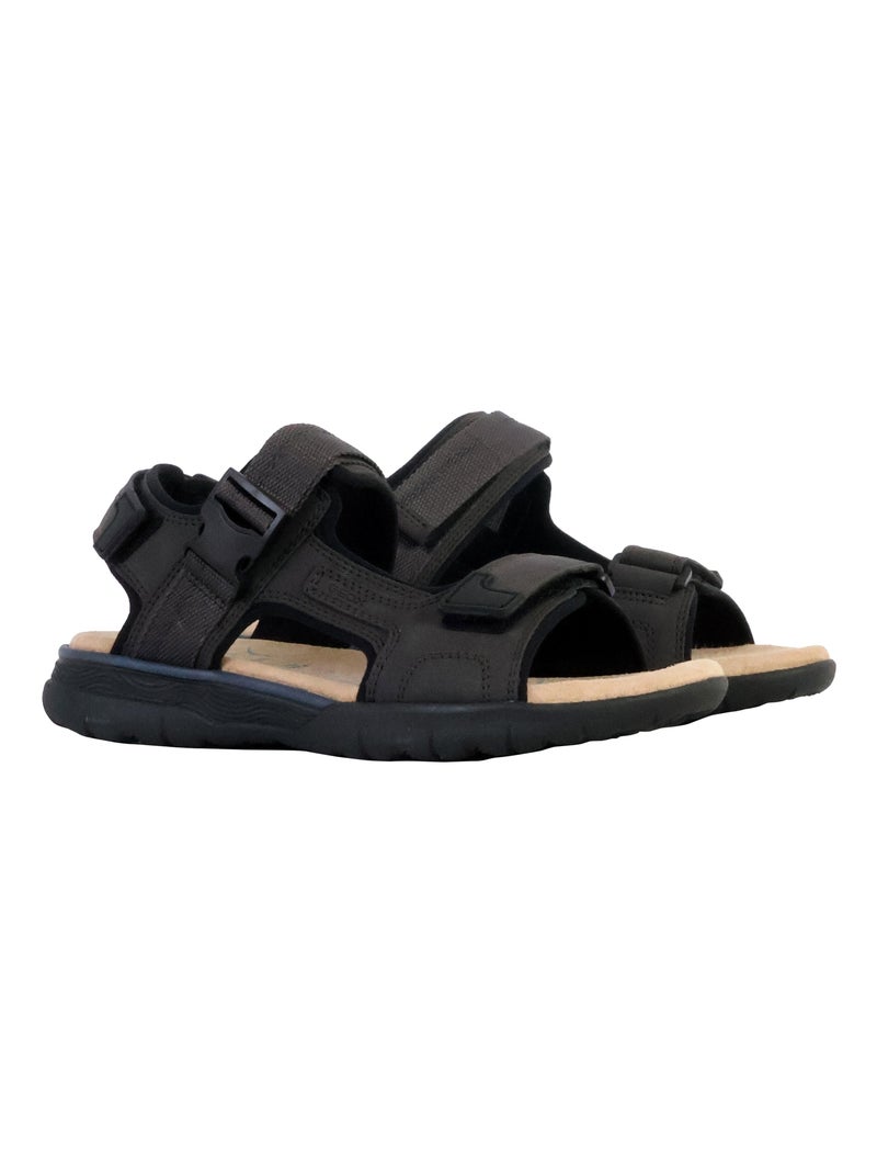 Sandales Cuir Geox Spherica Marron - Kiabi