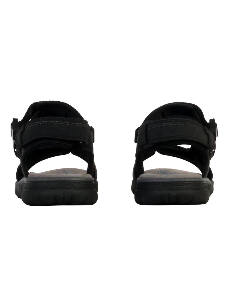 Sandales Cuir Geox Spherica Noir - Kiabi