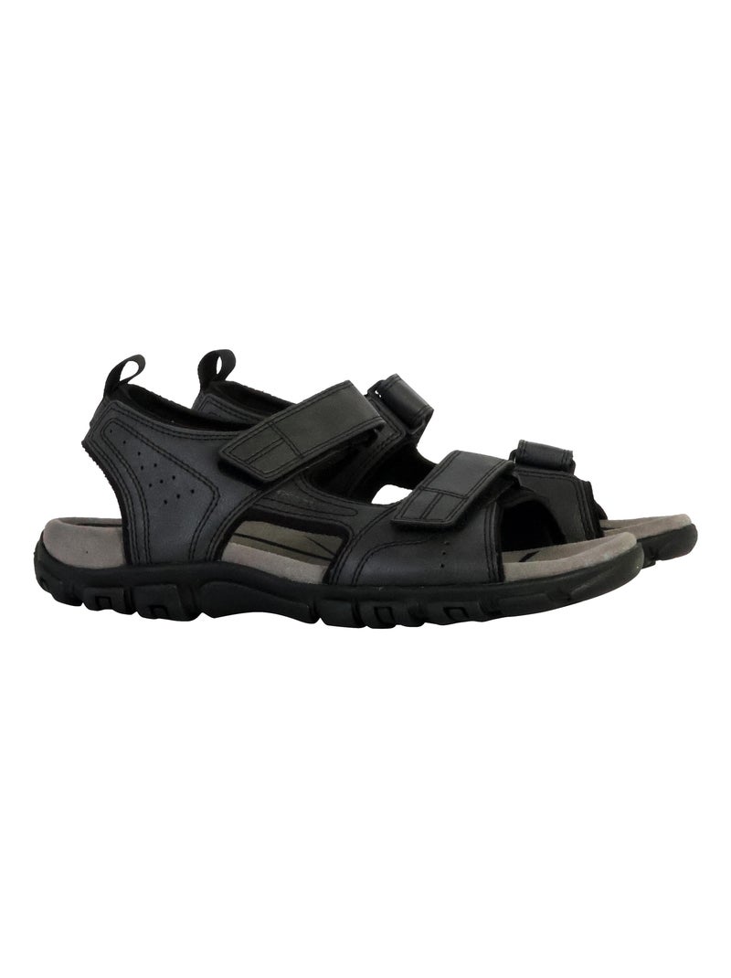 Sandales Cuir Geox Strada Noir - Kiabi